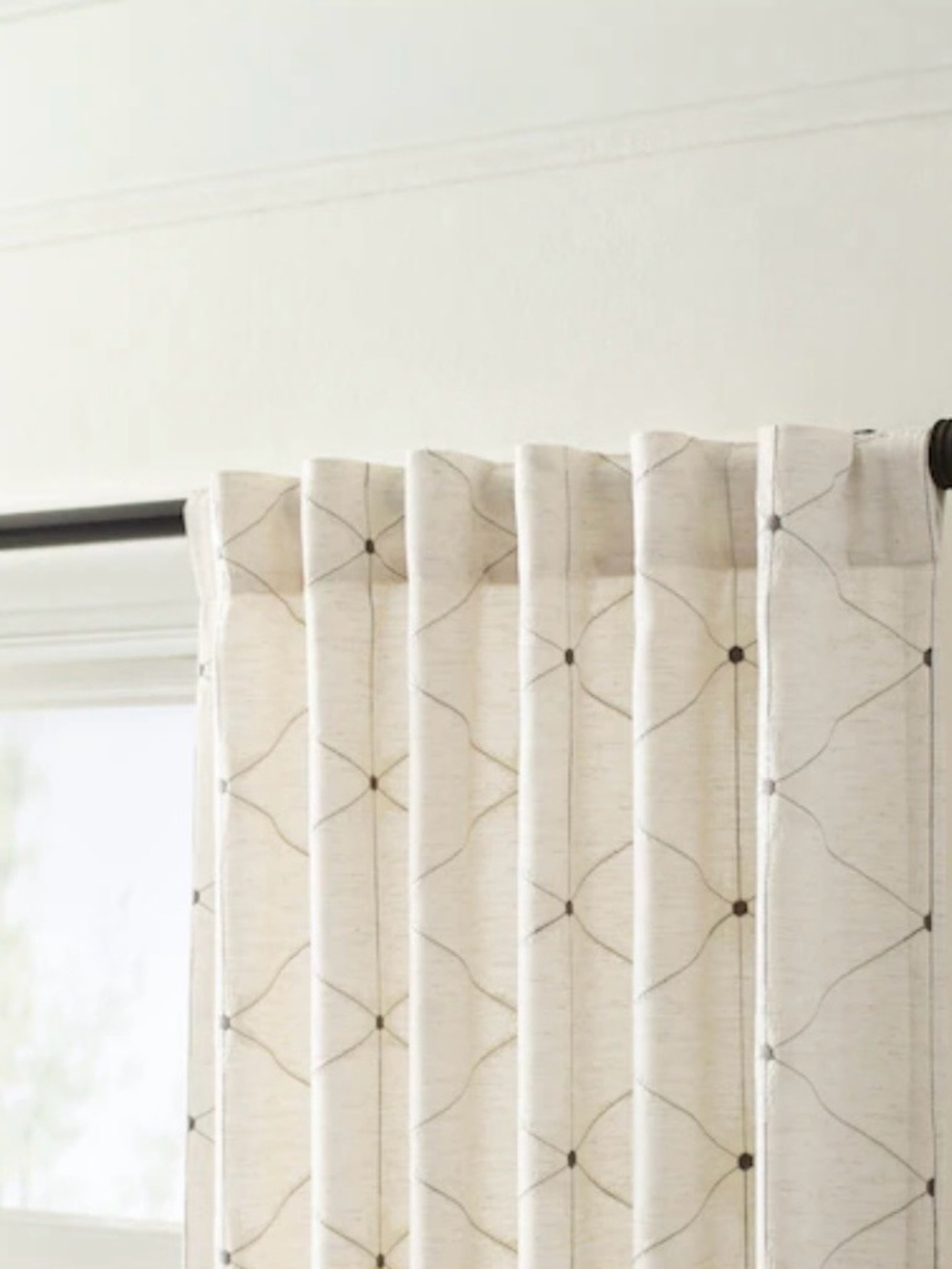 Origin 21 Nova Light Filtering Rod Pocket Back Tab Window Curtains